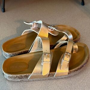 Steve Madden Metallic Rose-Gold Sandals